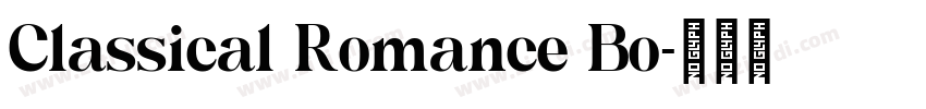 Classical Romance Bo字体转换